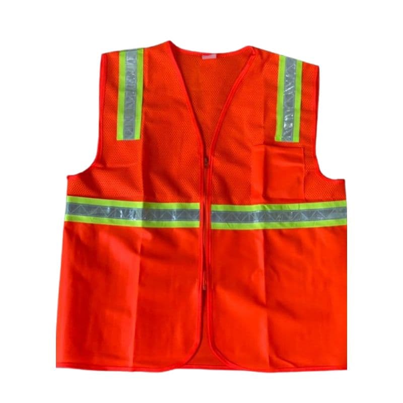 High-Visibility Mesh Safety Vest with Pocket