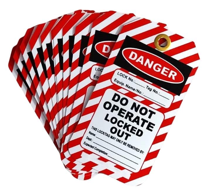 Industrial Lockout/Tagout (LOTO) Warning Tags