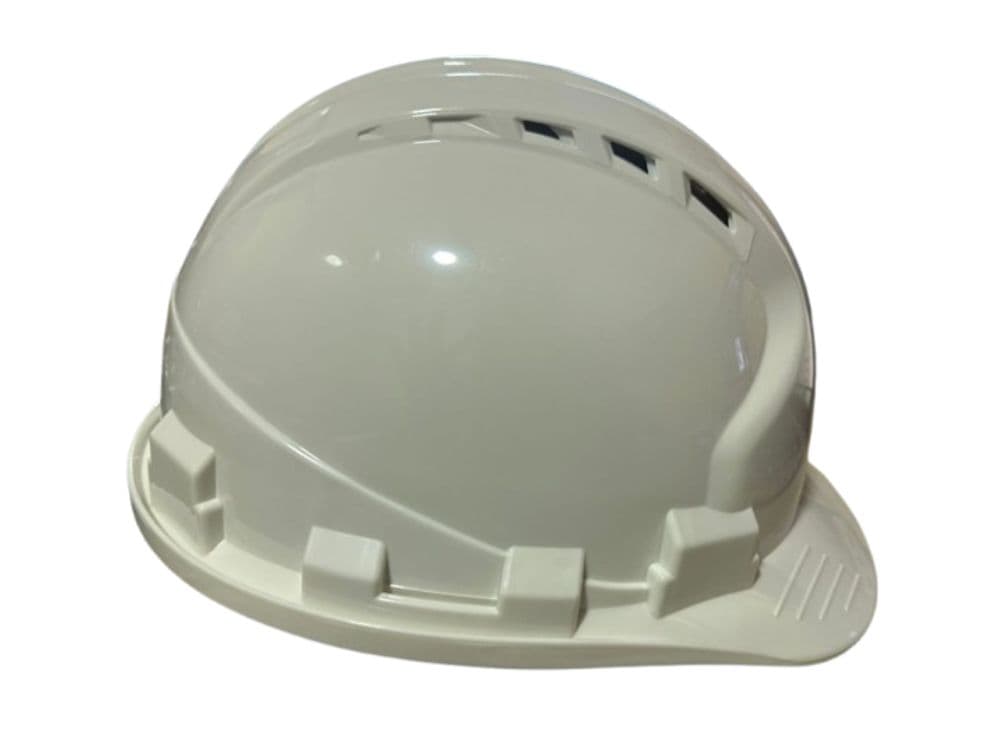 Gray Vented Safety Helmet