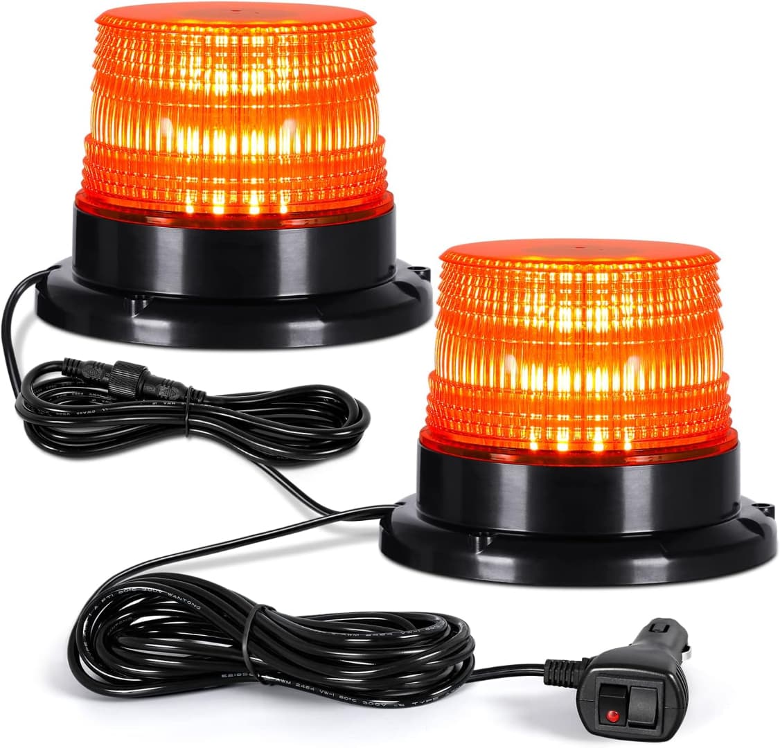 Magnetic Amber LED Strobe Warning Lights