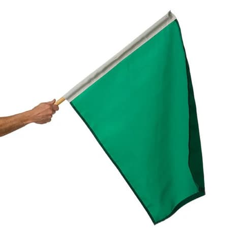 Green Flagman Signaling Flag