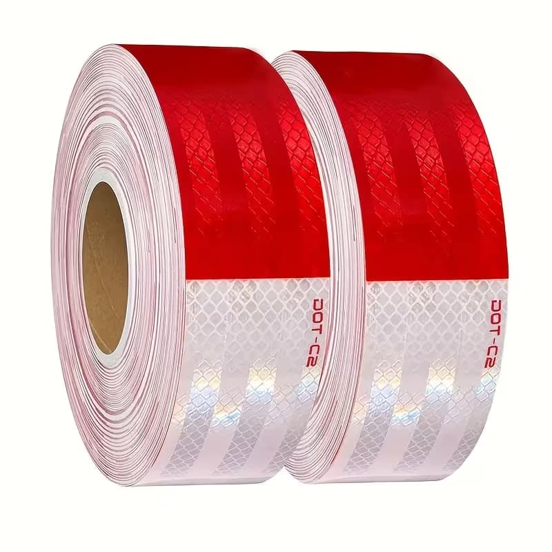 Reflective Hazard Sticker (Red & White)