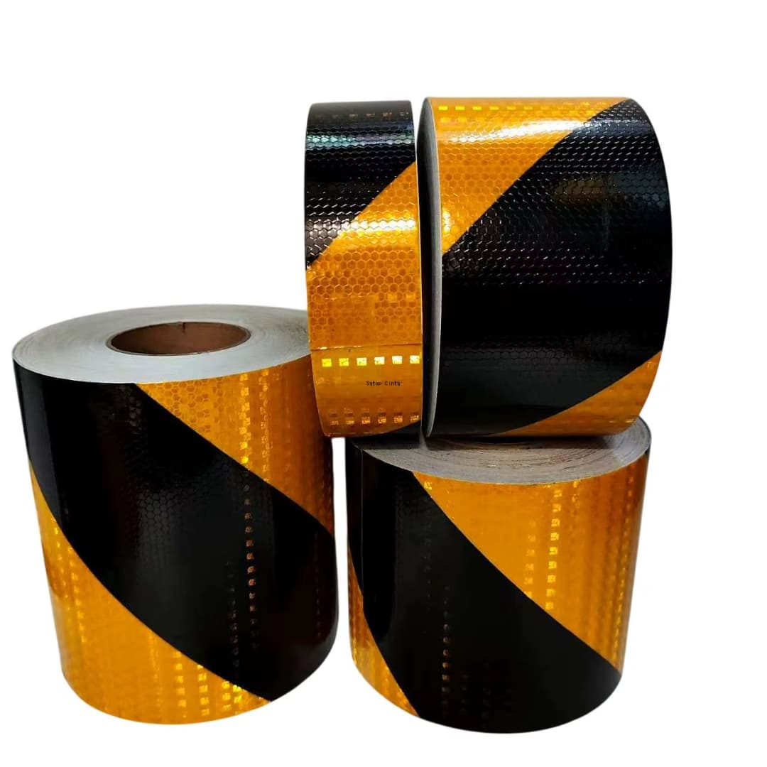 Reflective Hazard Sticker (Yellow & Black)